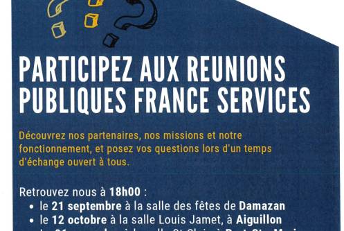 Réunion Publiques France Services Réunion Publiques France Services