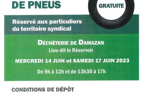 COLLECTE EXCEPTIONNELLE DE PNEUS COLLECTE EXCEPTIONNELLE DE PNEUS